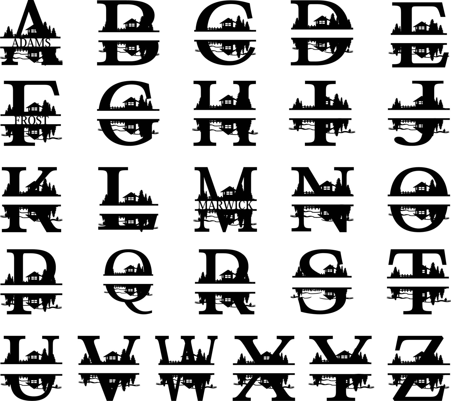 Cottage Letter Monogram