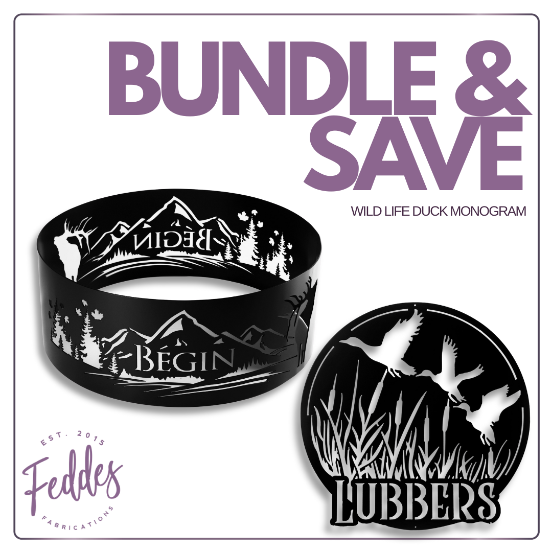 Personalized Fire Pit & 24" Monogram Bundle