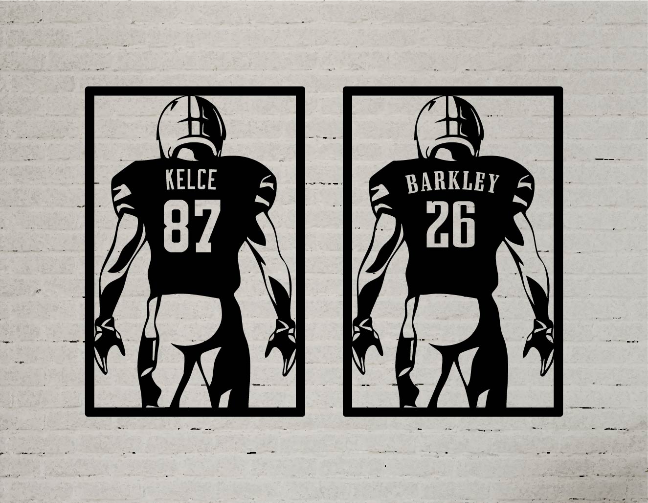 Personalized Football Player Monogram