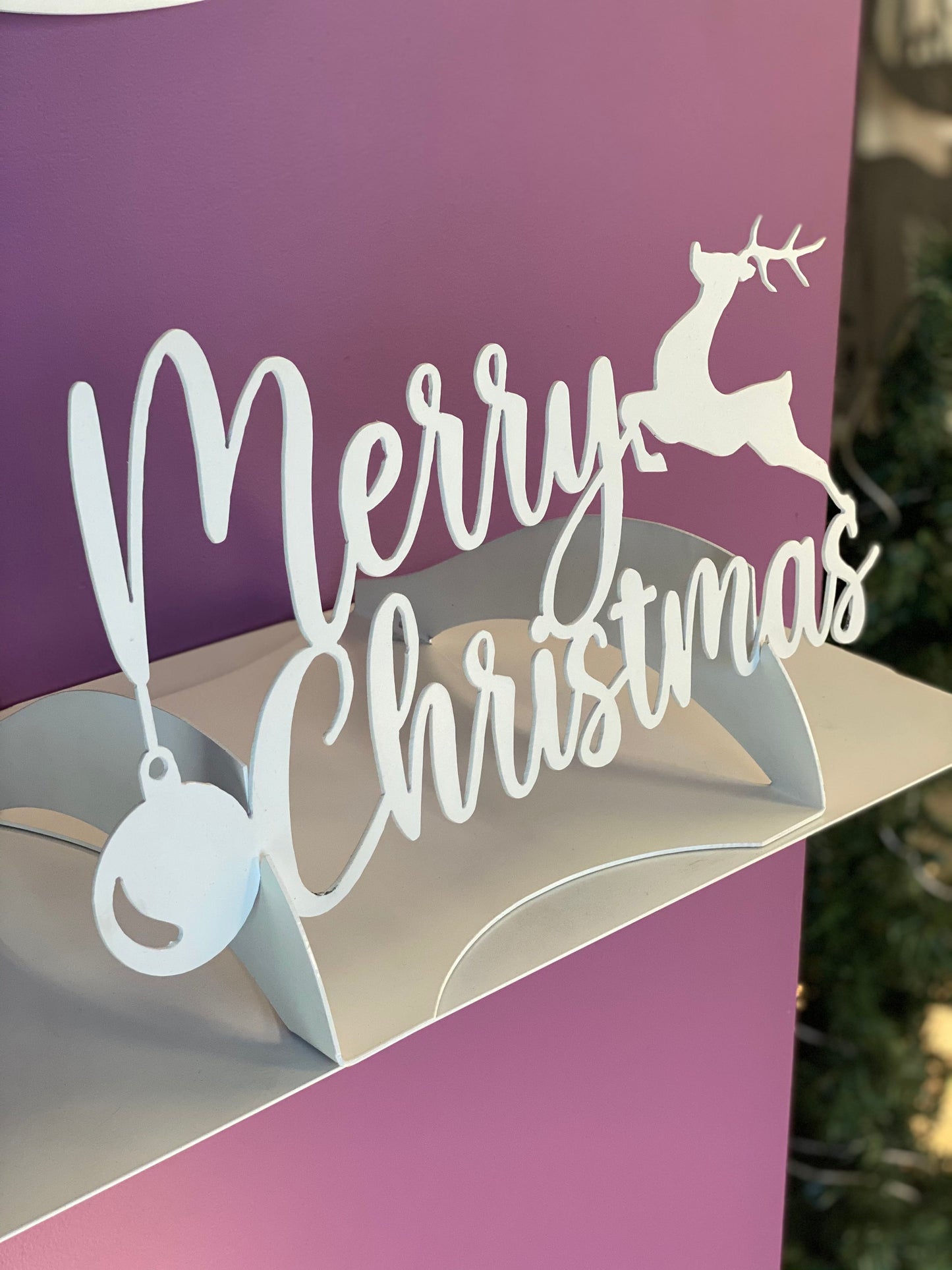 Merry Christmas Deer Sign