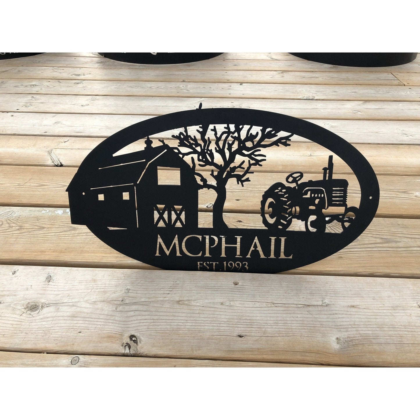 Beautiful Custom Family Farm Metal Sign