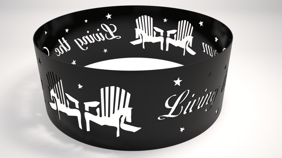 CNC Cut portable steel fire pit