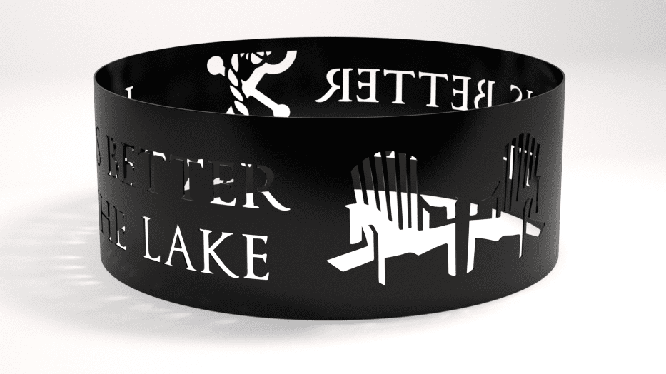 CNC Cut Metal Fire Ring