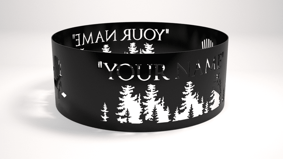Personalized Fire Pit with Custom CNC lettering
