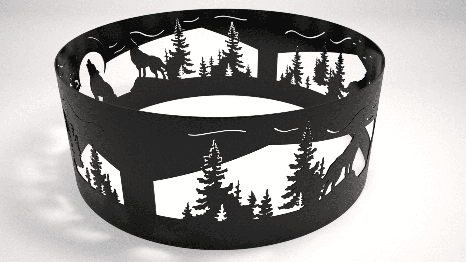 CNC portable steel fire pit