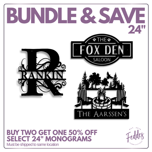 Mix & Match for 50% off 24" Monogram Bundle