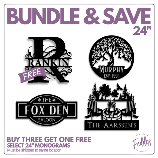 Mix & Match for Free 24" Monogram Bundle