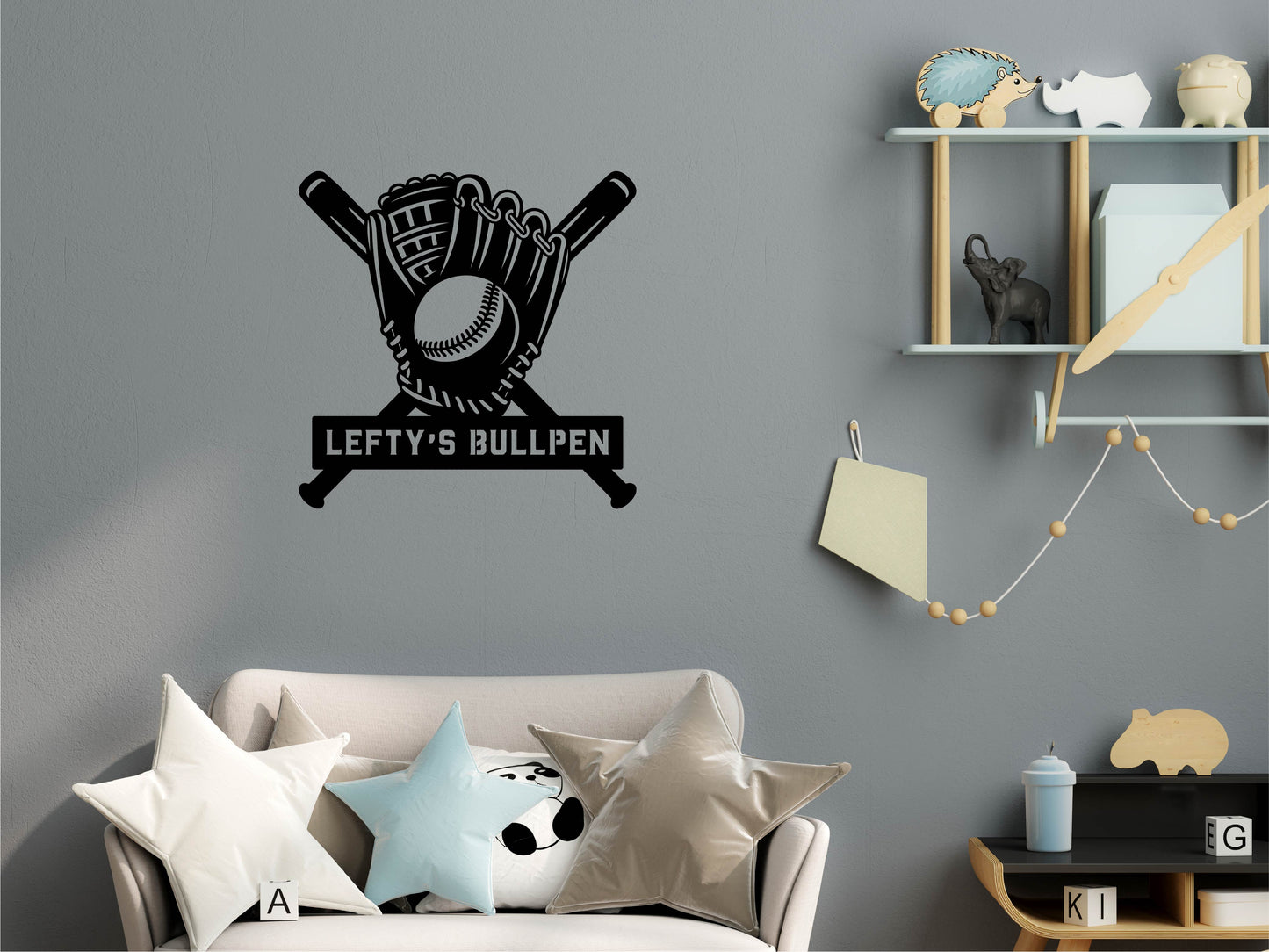 Bat & Baseball Monogram