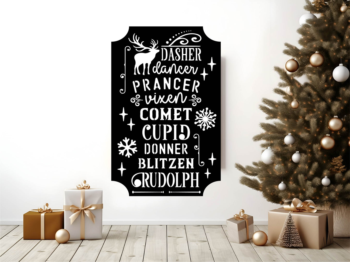 Christmas Reindeer Sign