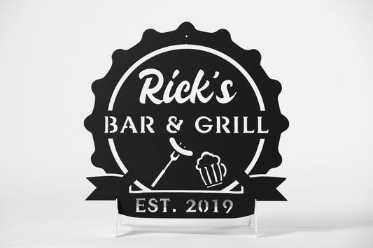 Personalized Bar & Grill sign
